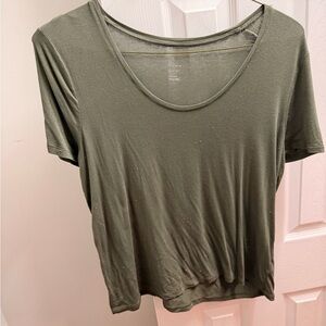 a new day Olive Scoop Neck Short Sleeve Tee